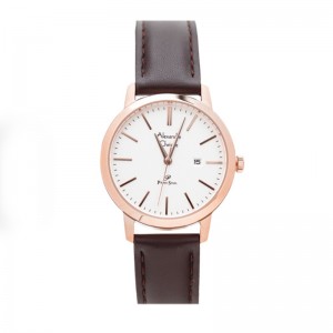 Alexandre Christie AC 1007 Rosegold White Leather Lady LDLRGSL